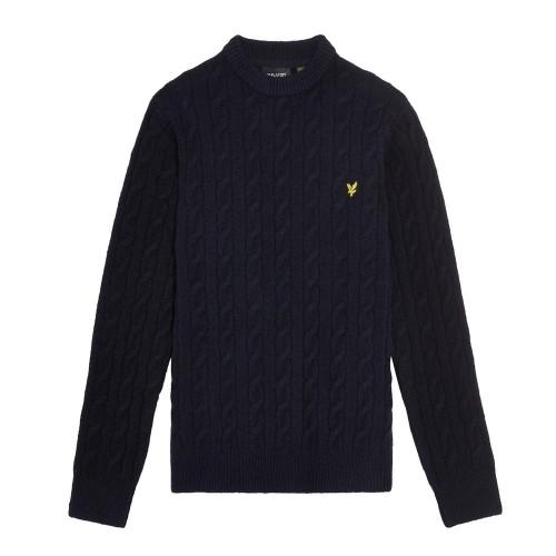 Lyle & Scott Kinder/Kinder Zopfmuster Rundhals Sweatshirt