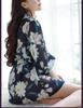 SCIONE Seksi Şifon İç Çamaşırı Kadın Büyük Beden Pijama Bayan Baskılı Gecelik Bornoz Takımı
