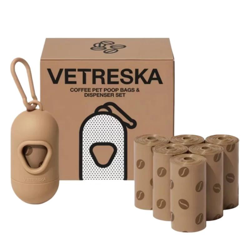 

7 Rolls Dogs Poop Bags Dispenser Strawberry Scented Eco Friendly Dogs Waste Bag Thick Biodegradable Puppy Garbages Bag Collect 7Rolls in total 1Box