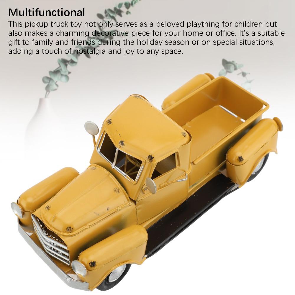 Eisen Pickup Truck Modell Tisch-Pickup Truck Spielzeug Bauernhaus LKW Dekoration Büro Dekoration