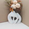 Silicone Vase Molds Flower Bottle Mold Hollow Heart Shape Unique Flowerpot Mold Silicone Texture Suitable for Craft Vase