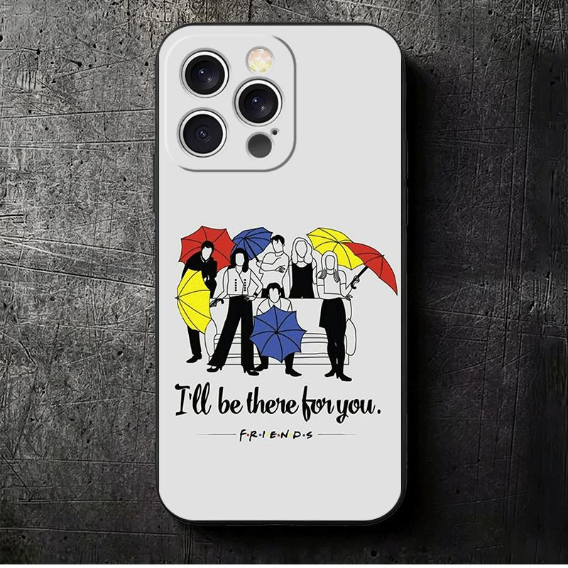 

Friends Tv Show Theme Soft Phone Case for iPhone 16 16E 17 Air 15 Pro Max 14 Plus 13 Mini 11 12 7 Black Cover Back Shell iPhone 7