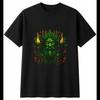 Graphic Green Man Candlelit Mens T-Shirt Fantasy Mythology Legend Folklore Top