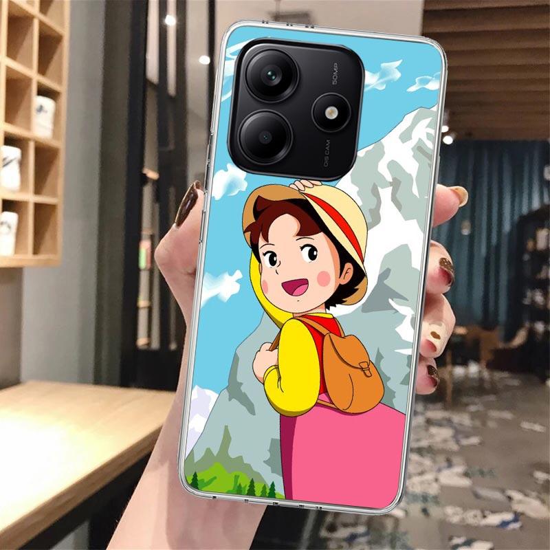 Heidi Cute Cartoon Silicon Phone Case For Xiaomi Redmi Note 14 14S 13 12 12S 11 Pro Plus 11S 10 10S 11T 11E 4G 5G Soft Cover