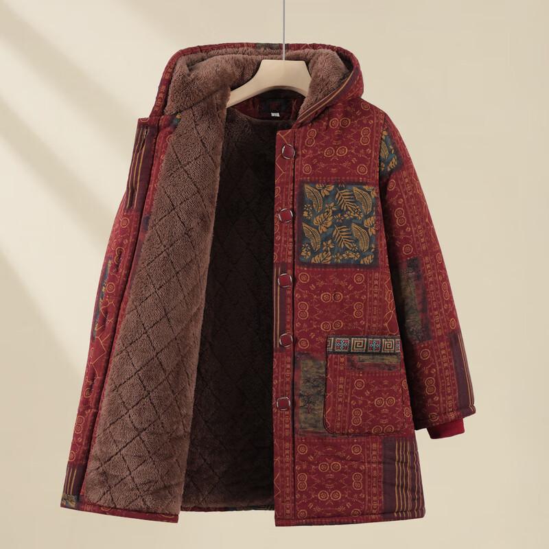 Yalu 2025 Women's Mid-Length Hooded Winter Cotton Coat