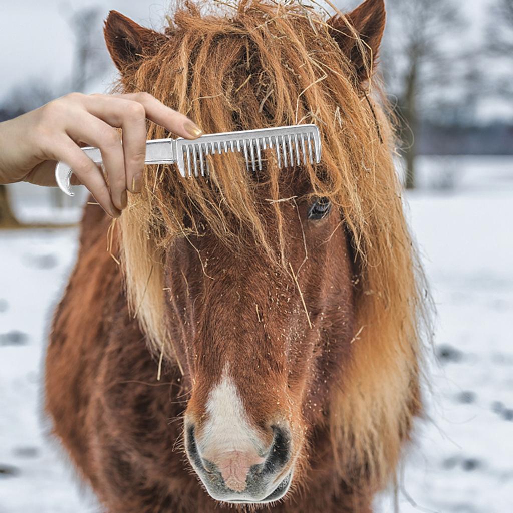Aluminum Alloy Horse Comb Mane Tail Pulling Comb Metal Horse Grooming Tool 6.5IN / 3.9IN / 3.5IN / 3.2IN