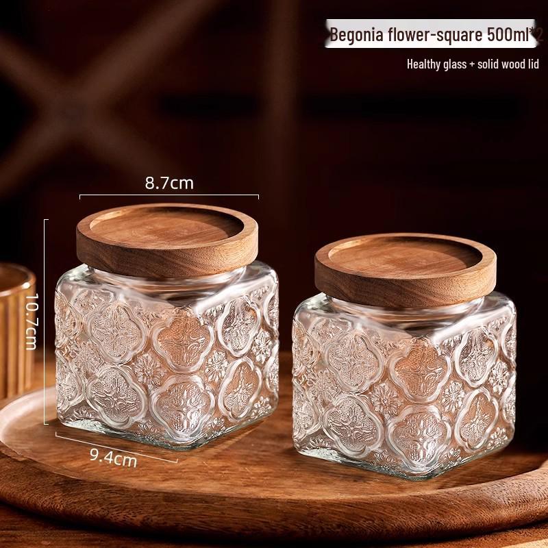 Luftdichtes Glasvorratsglas für Snacks, Trockenfrüchte, Tee, Zucker und Getreide