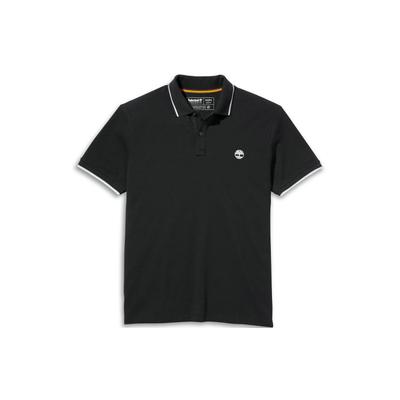 Polo à Manches Courtes Décontracté avec Logo Arbre Brodé pour Homme polos Noir A2EH3-001