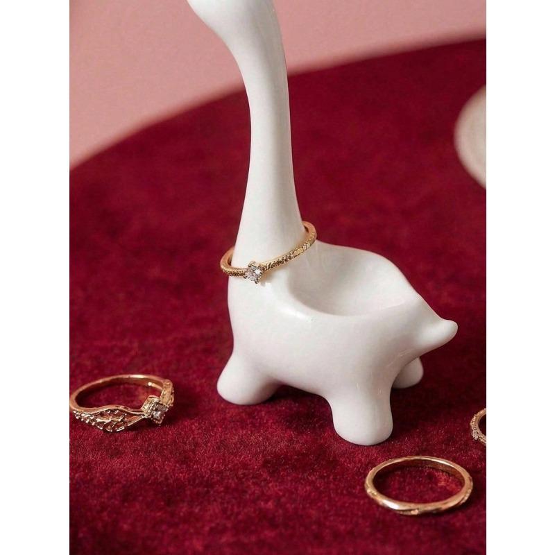 Popular Dinosaur Alpaca Ring Display Stand Waterproof Adorable Jewelry Holder Creative Craft Ornament Beautiful Home