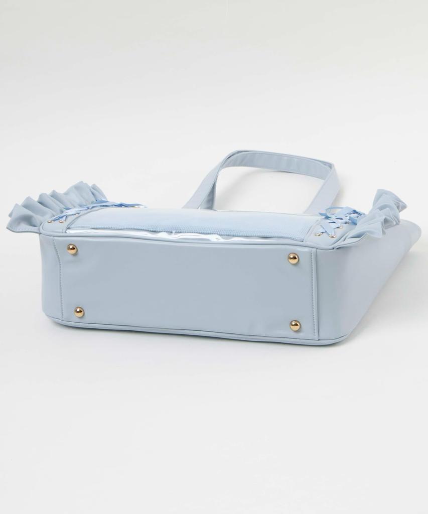 Sparkling Frill Ita Ita Deco Clear Oshikatsu Oshikatsu Live Gray [WEGO] Lace-up Bag, Bag, Bag, Bag, Multi-functional, Oshikatsu, Goods, Bag, Event,