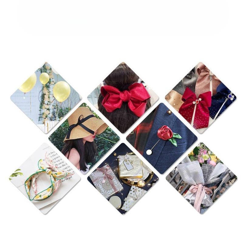 Printed Satin Ribbon for DIY Hair Bows Crafting Hair Accessories and Sewing Decorations