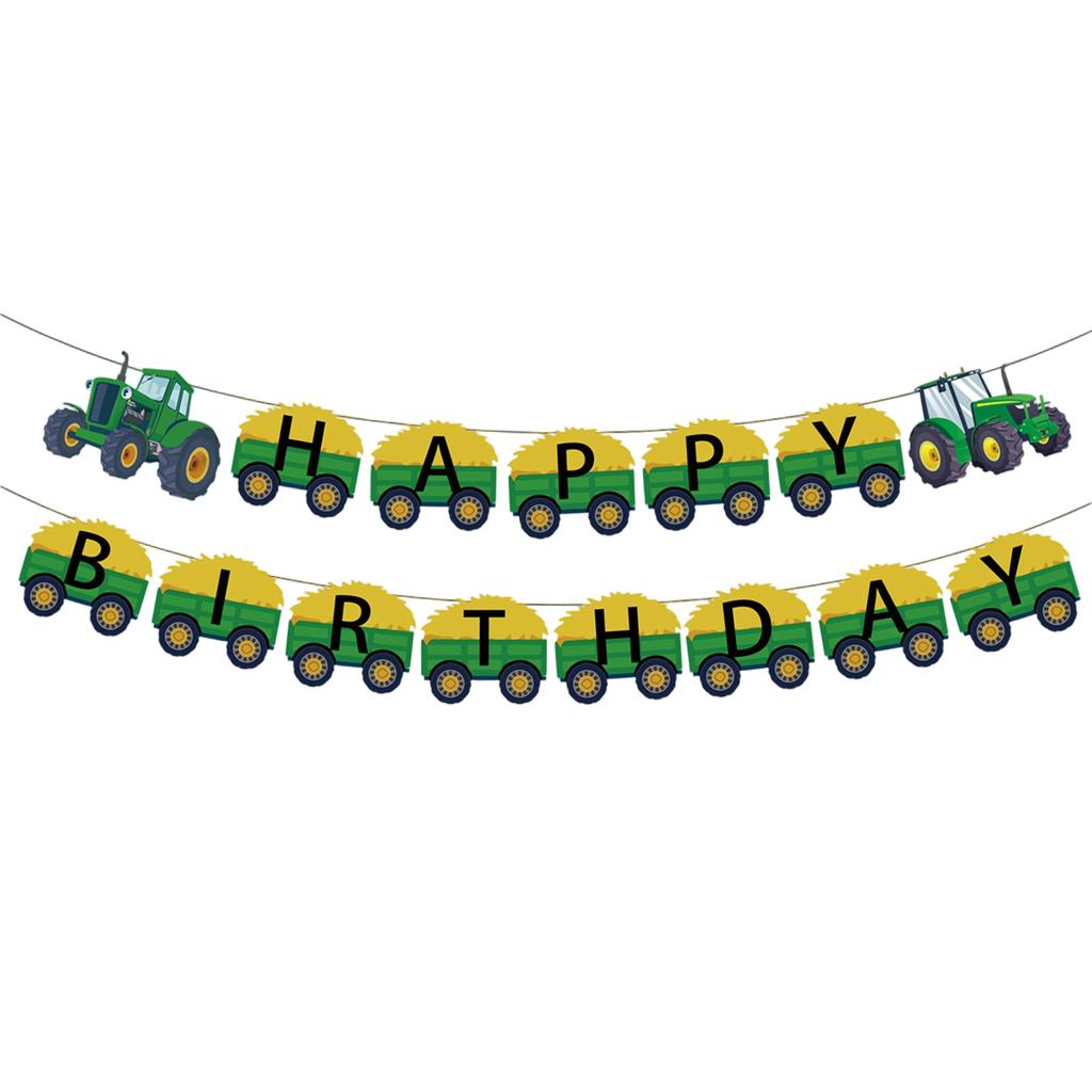 Tractor Theme Party Set Tableware Tablecloth Paper Plates Paper Cups Paper Towels Birthday Party Supplies Decoration Ranch