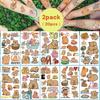10 Stück Niedliche Capybara Tattoo Aufkleber Cartoon Tier Temporäre Tattoos Aufkleber Kawaii Geburtstag Weihnachten Geschenk Spielzeug