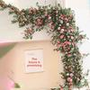 Artificial Rose Vine Plastic Fake Flower Tea, Rose Vine Woven Poles, Rattan Forest Style Wedding Hall Decoration