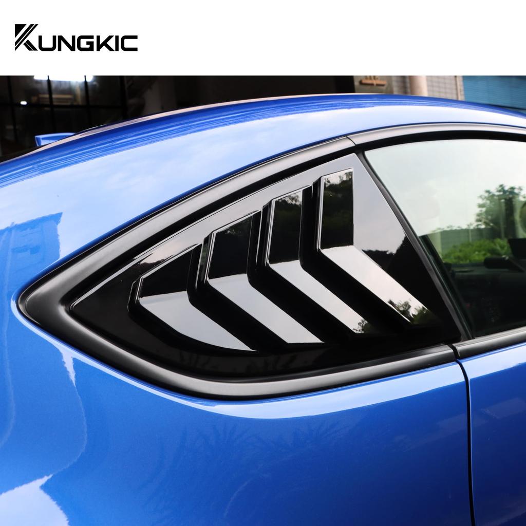 KUNGKIC Rear Side Window Vent Cover for Toyota GR86 ZN8 and Subaru BRZ ZD8 Stylish Exterior Glossy Black Shutter/Side (2021, 2022, 2023, 2024, 2025) -