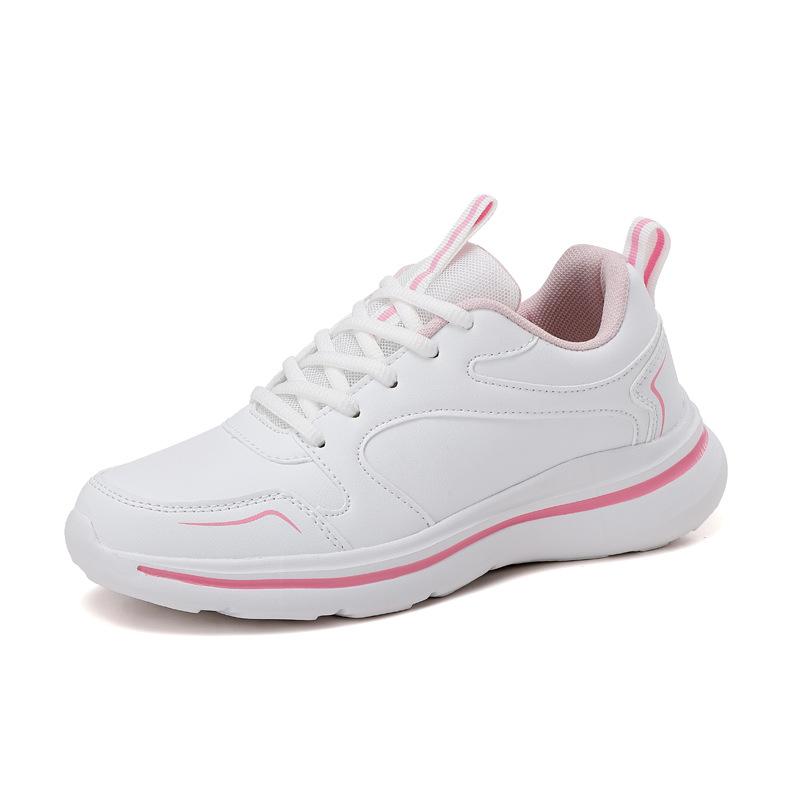 Ladies spring new waterproof leather surface soft sole casual sports shoes women's shoes sports light and comfortable running shoes