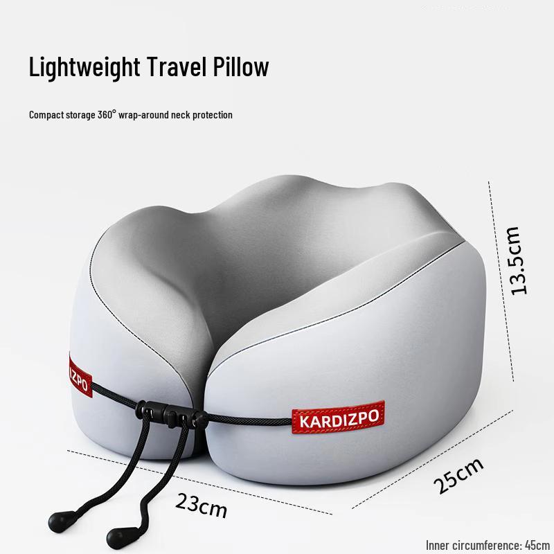 

Портативная U-образная подушка для шеи из пены с памятью для путешествий и поддержки шейного отдела позвоночника