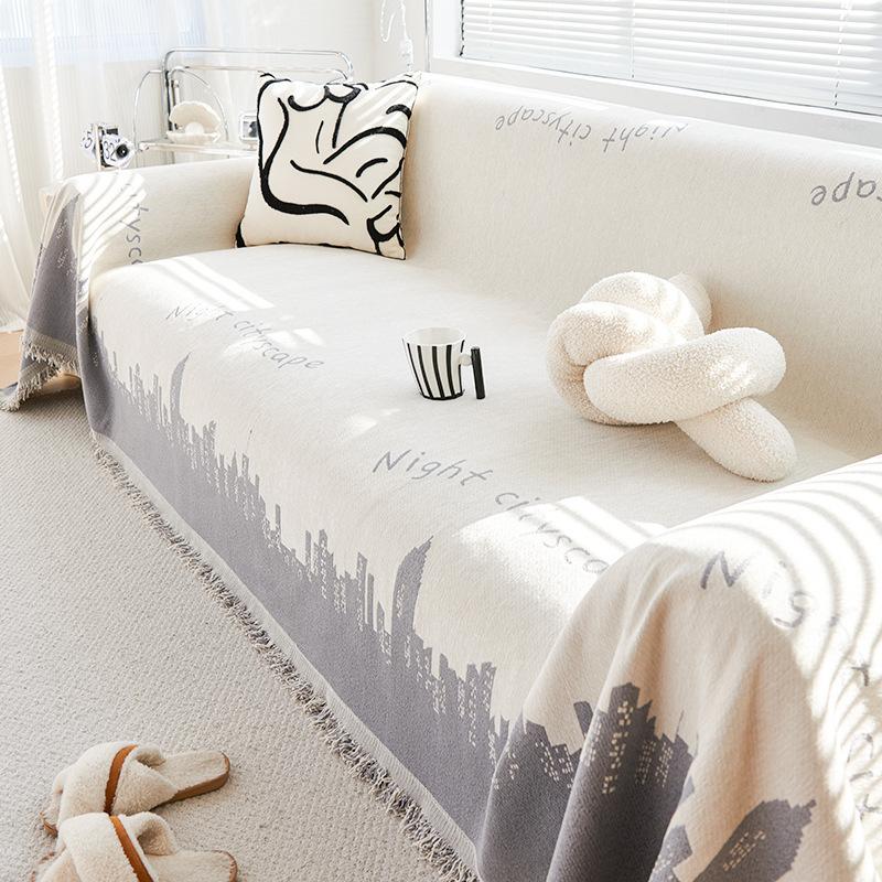 

Chenille Sofa Towel Universal One-Piece Cover Anti-Scratch Soft Fabric for All Seasons Protects Furniture 180*130cm