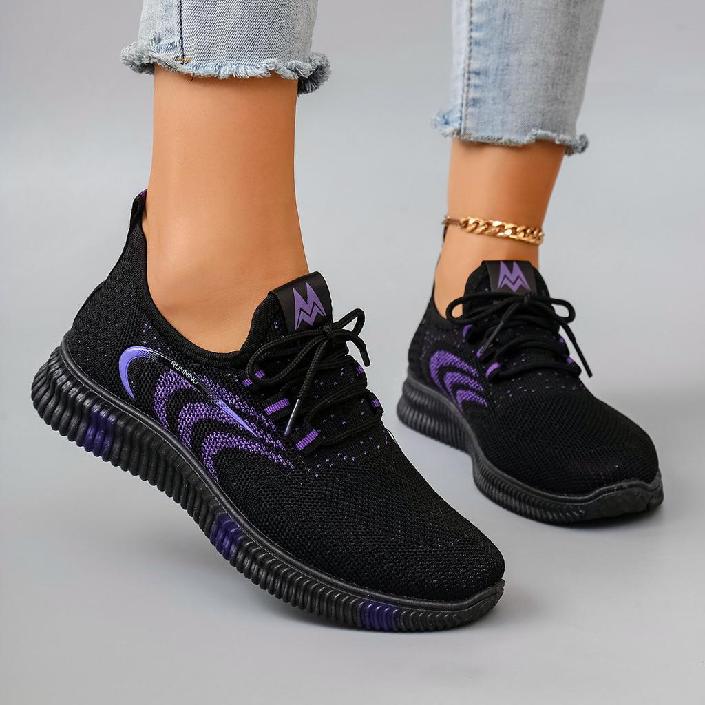 Spring and Autumn New Women's Casual Lace Up Comfortable, Breathable, Lightweight and Wear-Resistant Sports Shoes