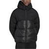 Adidas Originals Solid Color Embroidered Logo Zip Hooded Down Jacket Men Outerwear Black HL9181