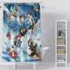 Jdj32Cute T-Totoros Shower Curtain Waterproof Polyester Fabric Paint Colorful Bath Curtains Home Bathroom Decor Curtain With3M