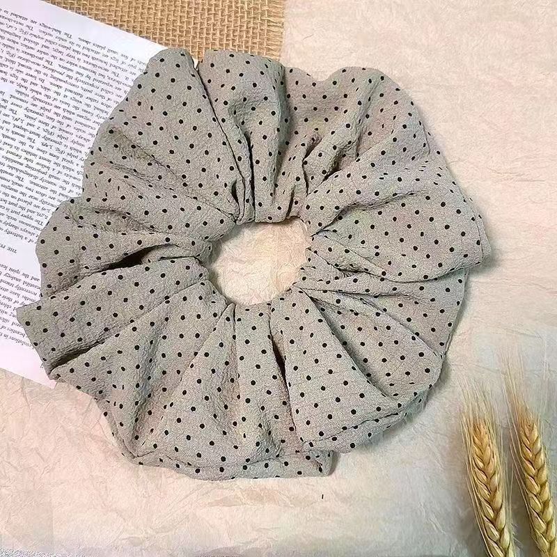 Polka dot puff fabric diam 14CM large Headband Tie Headband Hairband