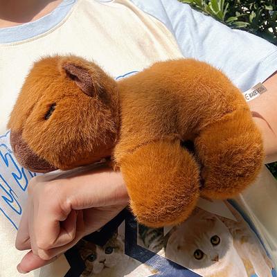 Kapibara Snapping Circle Plush Toy Card for Children's Birthday Gift Through Capybara Doll Doll