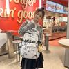 Schoolbag Korean version ins tie-dye college style junior high school student schoolbag large capacity casual simple versatile travel backpack