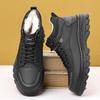 Cotton shoes men's 2025 winter warm velvet high-top men's shoes lace-up men's casual dad snow boots