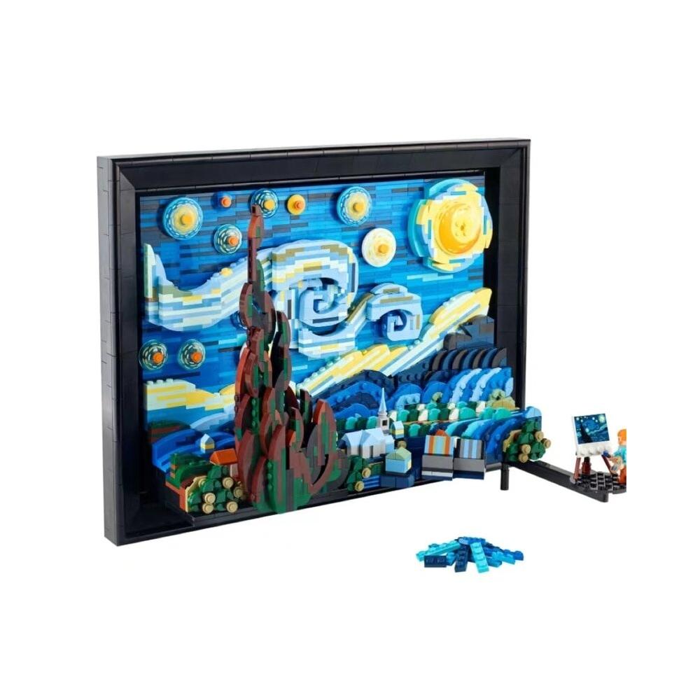 (2316 ks) Vincent Hvězdná noc 21333 2316ks Moc Umění Malba Stavebnice