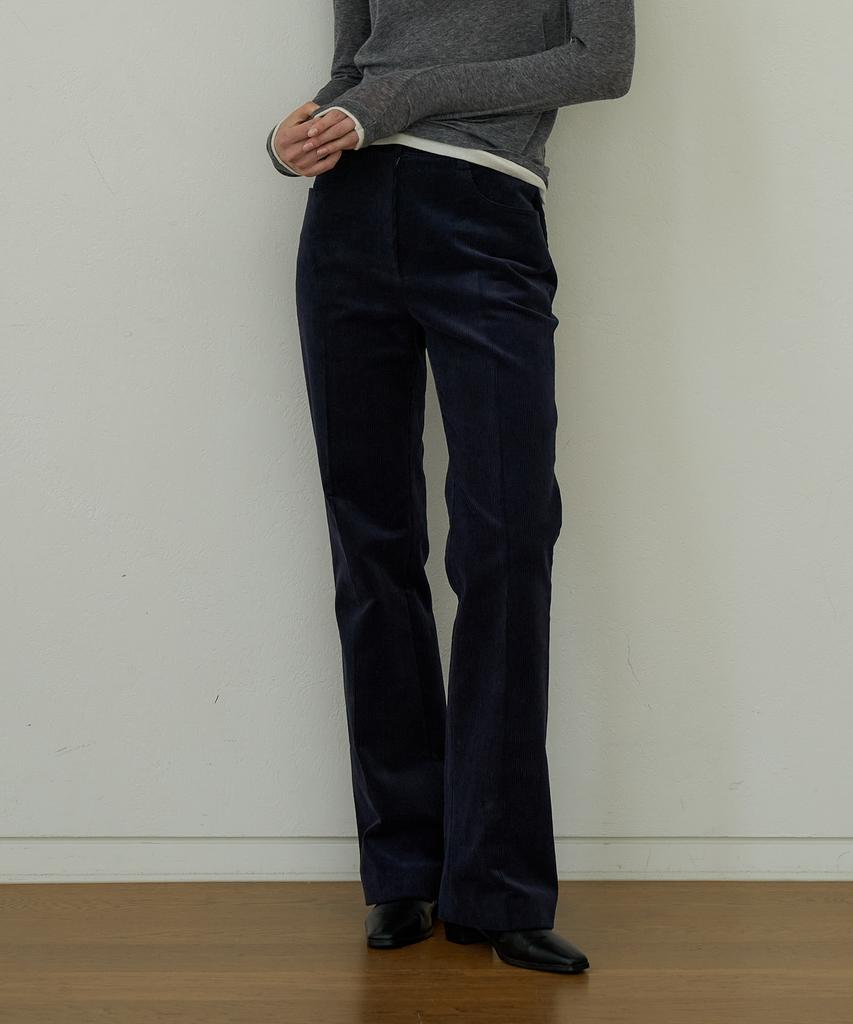 VERBOM Corduroy Boots Cut Pants_Navy