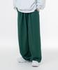 MOZMOZ Soft Terry Single-Pleat Wide String Training Pants Green