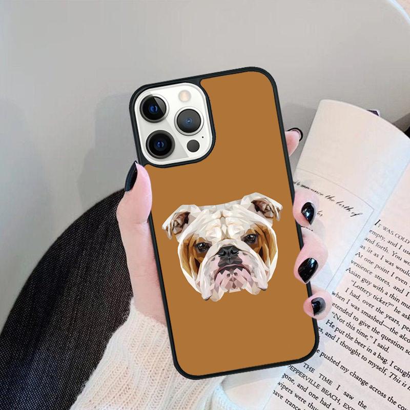 English Bulldog Mobile Phone Case Cover For iPhone 17 Air 15 16 16e 13 14 12 11 Pro Max Coque For Apple Plus Fundas