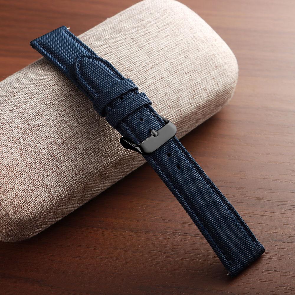 Sailcloth Watch Strap 20mm 22mm for Seiko Band Waterproof Fabric Watchband Quick Release Wristband High Quality Women Men Belt