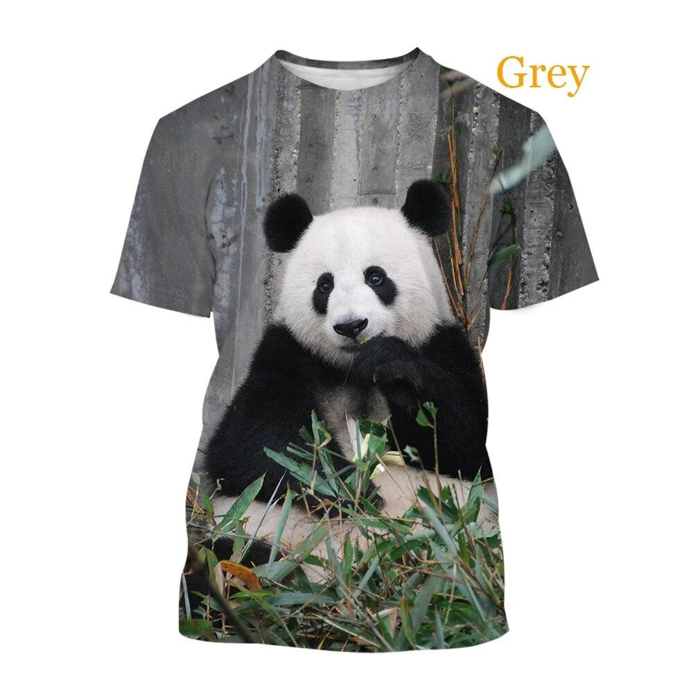 Fashion Animal Panda 3D Printing Men's and Women's T-shirt Casual Shirt Loose Top