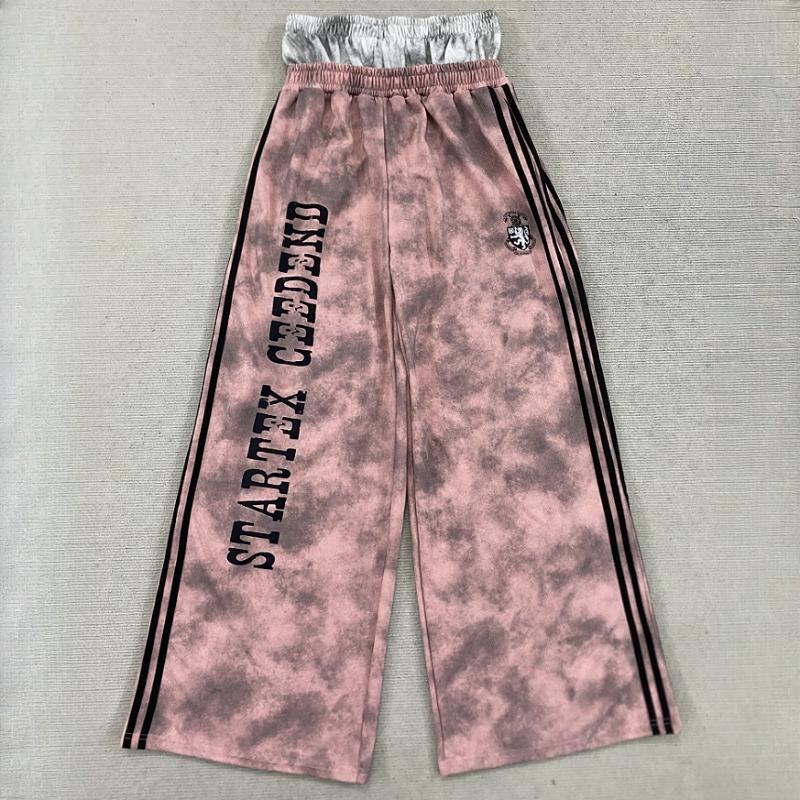 

Європейські та американські осінні та зимові вінтажні вуличні вільні широкі штани з подвійною талією з принтом літер у стилі хіп-хоп для чоловіків та жінок S