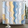 70s Retro Rainbow Shower Curtain Hippy Funky Cartoon Mushroom Floral Bathroom Curtain Polyester Waterproof Fabric Bathtub Screen