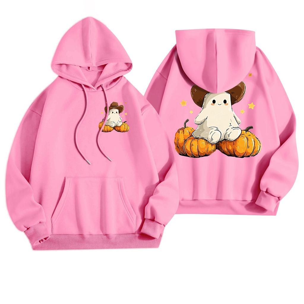 Women's Casual Fashion Halloween Printed Leisure Hooded Sweatshirt With Pockets