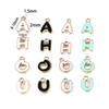 26pcs/lot 8mm Letter Charms Bulk Enamel Charms For Jewelry Making Alphabet Initial Letter Pendant For DIY Bracelet Necklace
