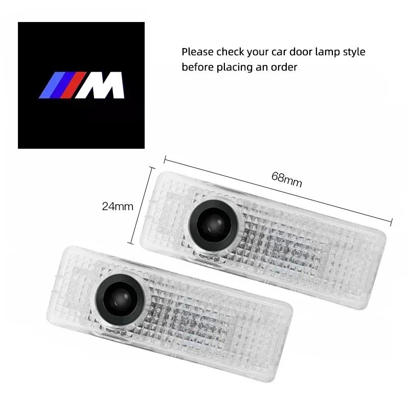 

-2Pcs Car Door Projector Lamps LED Welcome Shadow Lights For BMW M Performance M3 M5 X1 X3 X4 F01 F02 F03 F04 E90 E91 E83 E63 E6 2Pcs M Logo