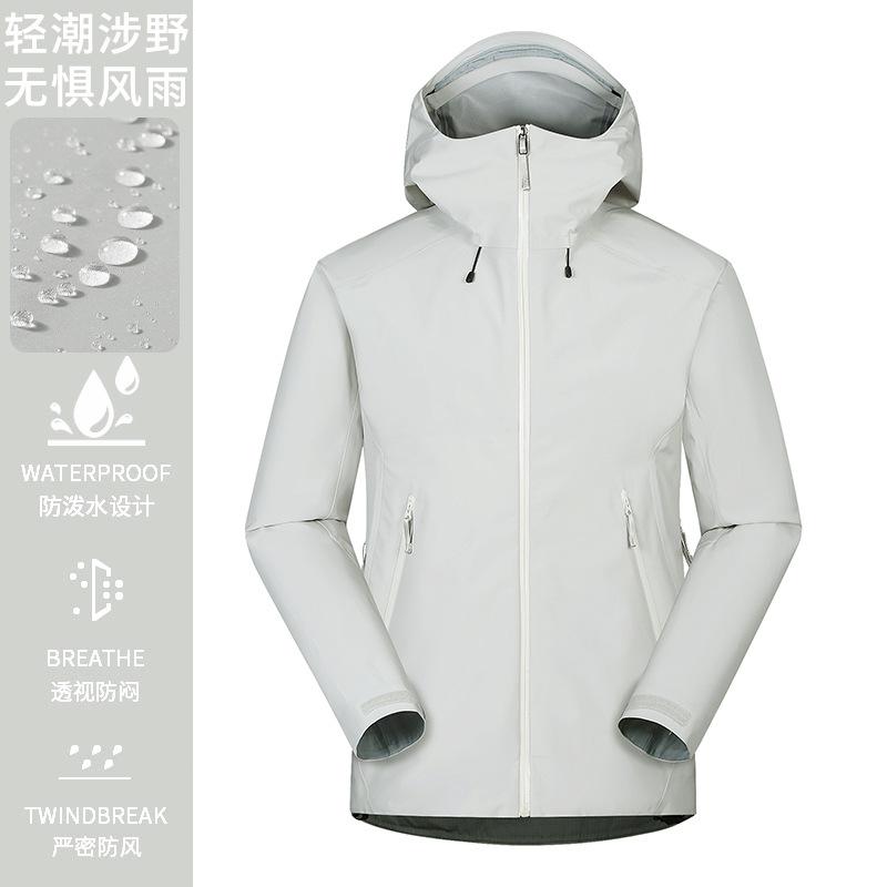 Mountain spring and autumn hooded jacket windproof, waterproof, wear-resistant and warm 2026 casual outdoor fishing mountaineering jacket