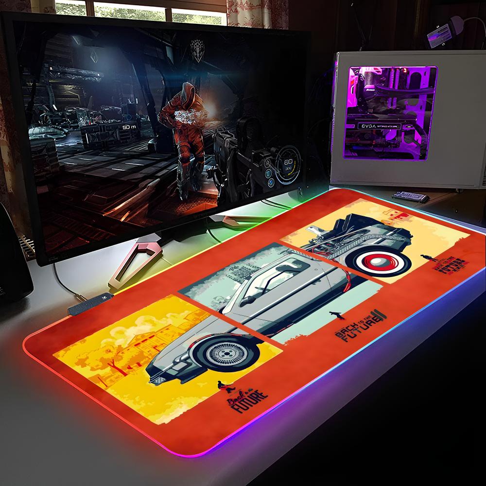 

Назад в будущее Коврик для мыши RGB-подсветка Коврик для мыши Ноутбук Коврик для мыши Ноутбук Геймер Компьютерный стол Игровые аксессуары RGB600x300x3mm