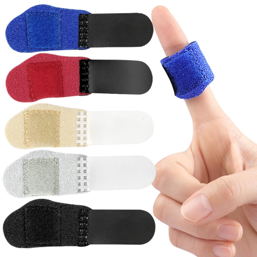 5Pcs Adjustable Finger Fixing Strap With Aluminum Strip Trigger Finger Splint Brace Protector Finger Guard Sleeve For Support