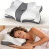 Orthopedic Contour Neck Pillow Ergonomic Memory Breathable Neck Support Foam Sleeping Pillow with Center Pillow Hole for Pain