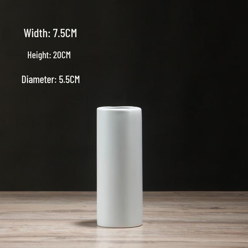 

Matte Frosted Glass Cylindrical Vase