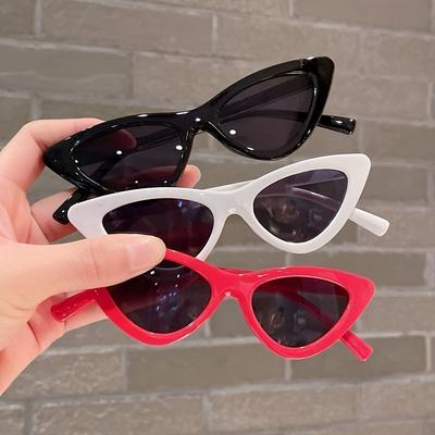 1/3pcs Trendy Cat Eye Glasses for Boys Girls Stylish Triangle Design Decorative Ordinary Glasses Fashion Accessories