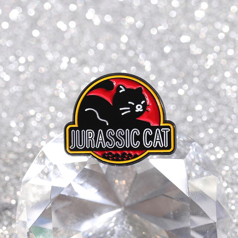 Black Big Cat Enamel Pins Custom MOTHER OF CATS Brooches Lapel Badges Gothic Animal Jewelry Gift for Kids Friends