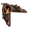 Whimsical Nursery Wall Accent Chipmunk Tree Hollow Door Topper, Woodland Animal Frame Decor, Rustic Wood Creative Birthday Gift for Nature Lovers
