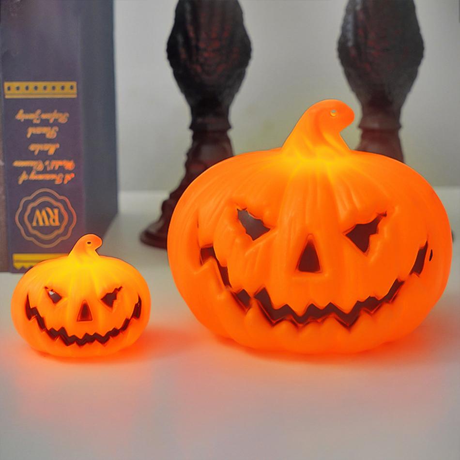 Pumpkin Lantern Candle Light Battery Powered Pumpkin Skull Ghost Spooky Light Halloween Party Decora Ambiance Candle Lights