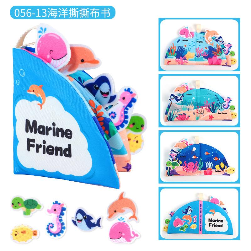 Source 21 0-3 Year Old Baby Cloth Book Animal Tail Cloth Book Early Education Fun Mirror Desk Calendar Cloth Book Toy